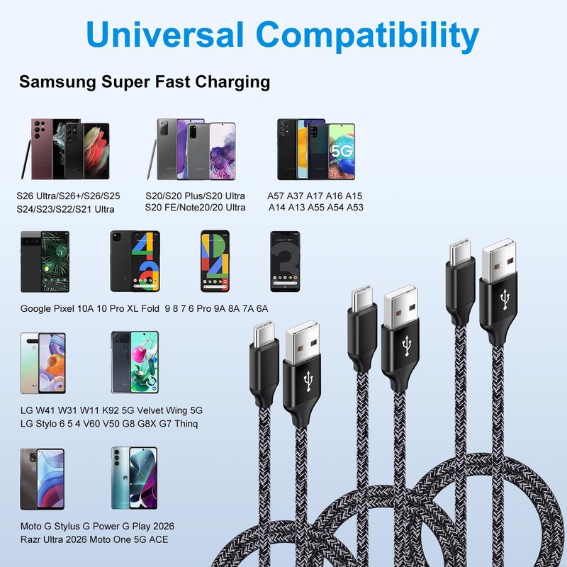 Samsung Charging Cord USB C Cable for Galaxy S26 Ultra S26+ S26 S25 A17 A16 A... gallery