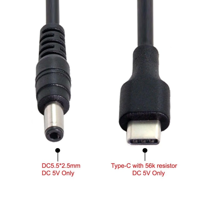 USB C to 5.5x2.5mm DC 5V Power Charge Extension Cable for Cell Phone Tablet gallery