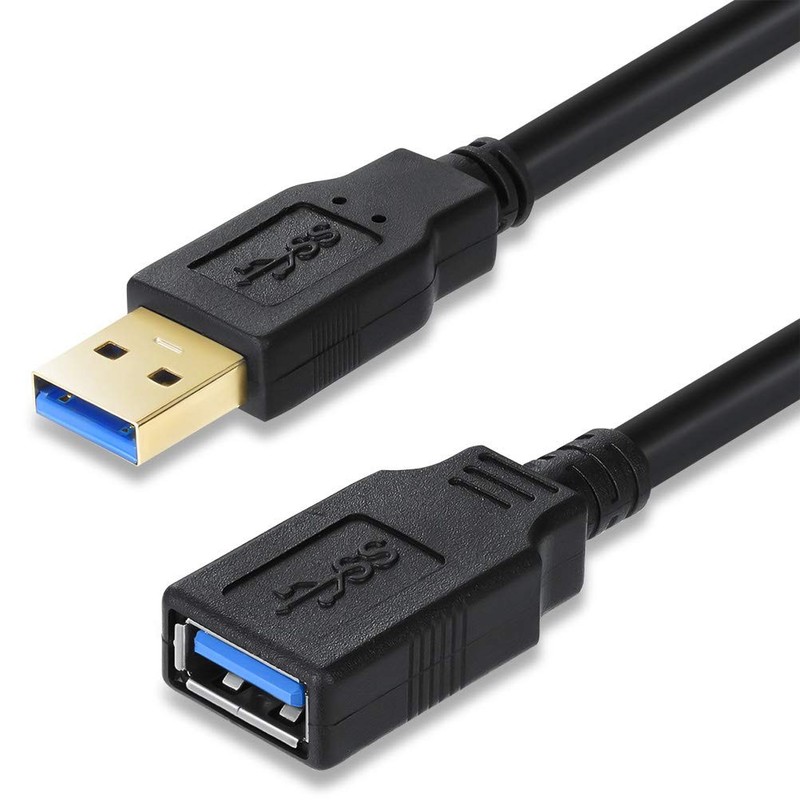 USB 3.0 Extension Cable High Speed Extender Cord Type A Male Female Black 15FT