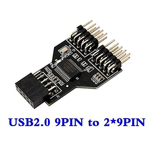 1Pcs USB2.0 Motherboard 9Pin to Dual 9Pin Male Adapter USB 9pin-2x9pin Splitt... gallery