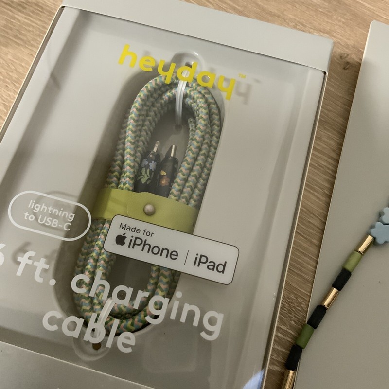 🎄 Heyday 6ft. Charging Cable USB-C To iPhone Cable & Wrist Strap🆕SET OF 2 gallery