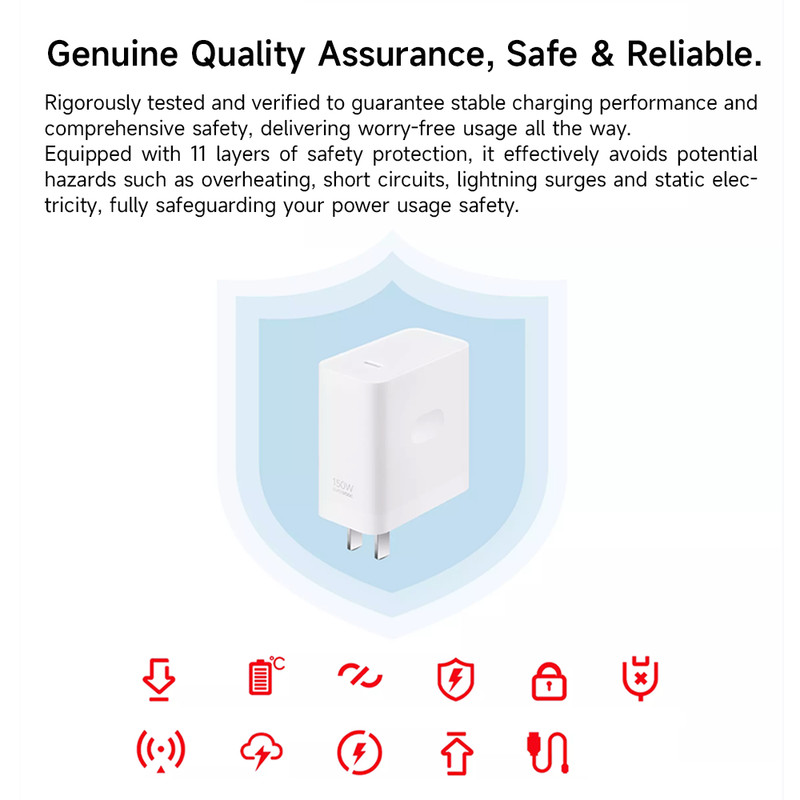 OnePlus SUPERVOOC 150W Super Flash Charger (GaN) – w/ 12A Type‑C to Type‑C Cable gallery