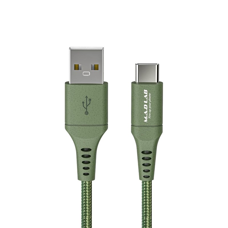 M A D LAB USB to USB C Cable; 3;3 Ft Nylon Braided; 3A Charging; 480 Mbps Dat…