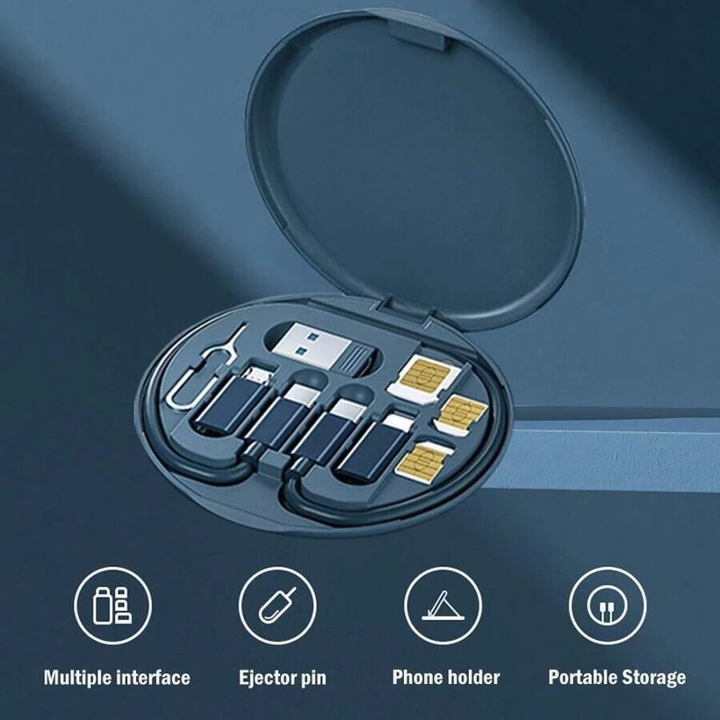60w Fast Charging 5 in 1 USB Multifunctional Portable Cable storage Case Set gallery