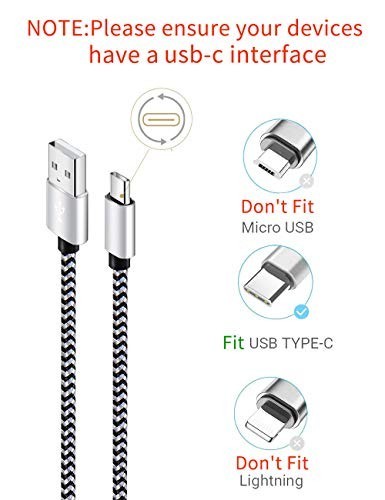 Teeind USB Type C Cable Fast Charging 5 Pack 6FT 3A Braided Charger Cords for gallery