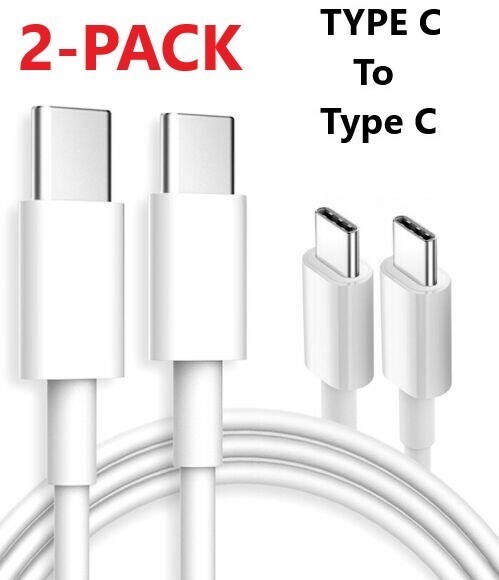 2-Pack 6FT USB-C to USB-C Cable Super Fast Charge Type C Charging Cord Charger