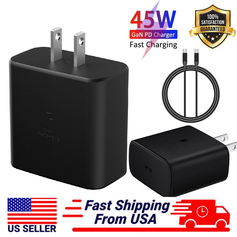 ⚡45W Type USB C Super Fast Wall Charger 6ft Cable For Samsung Galaxy S24 S23 S22 gallery