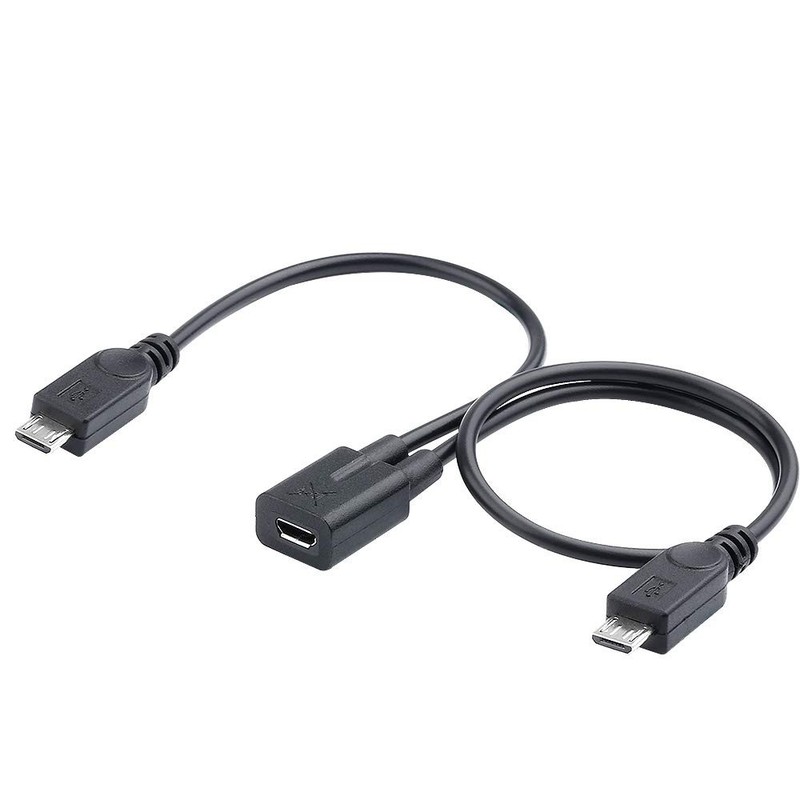 Micro USB Female to 2 Micro USB Male Splitter Cable