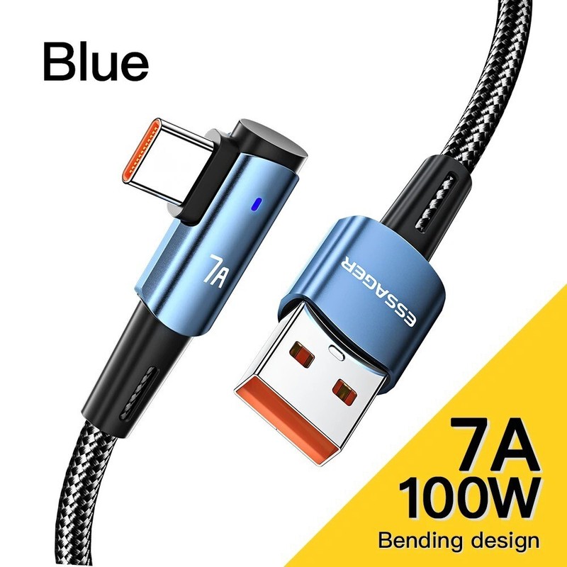 100W USB Type C To USB C Cable 90 Degree Samsung Huawei Fast ChargingType-C Date gallery