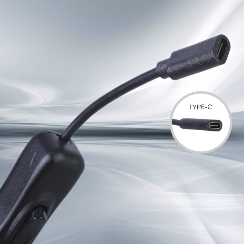 22cm USB C Extension Cable Line with Power Switches 480Mbps Data Transfer Cord gallery