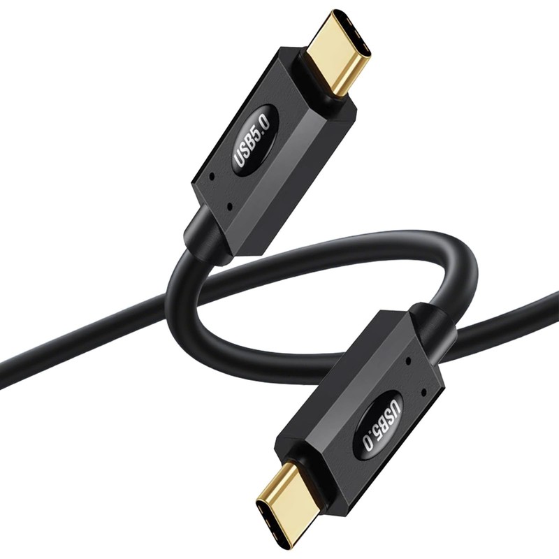 Thunderbolt 5 Cable 2FT 80Gbps USB C to C 240W Dual 8K Fast Charging