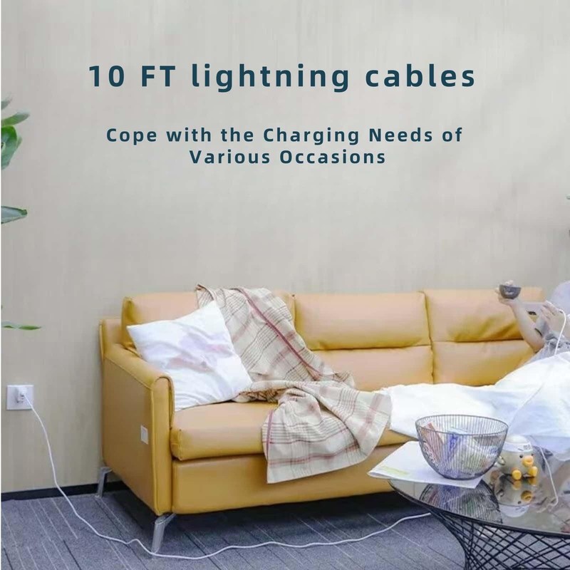 USB C to Lightning Cable 10FT 2 Pack,Extra Long MFi Certified for iPhone Char... gallery