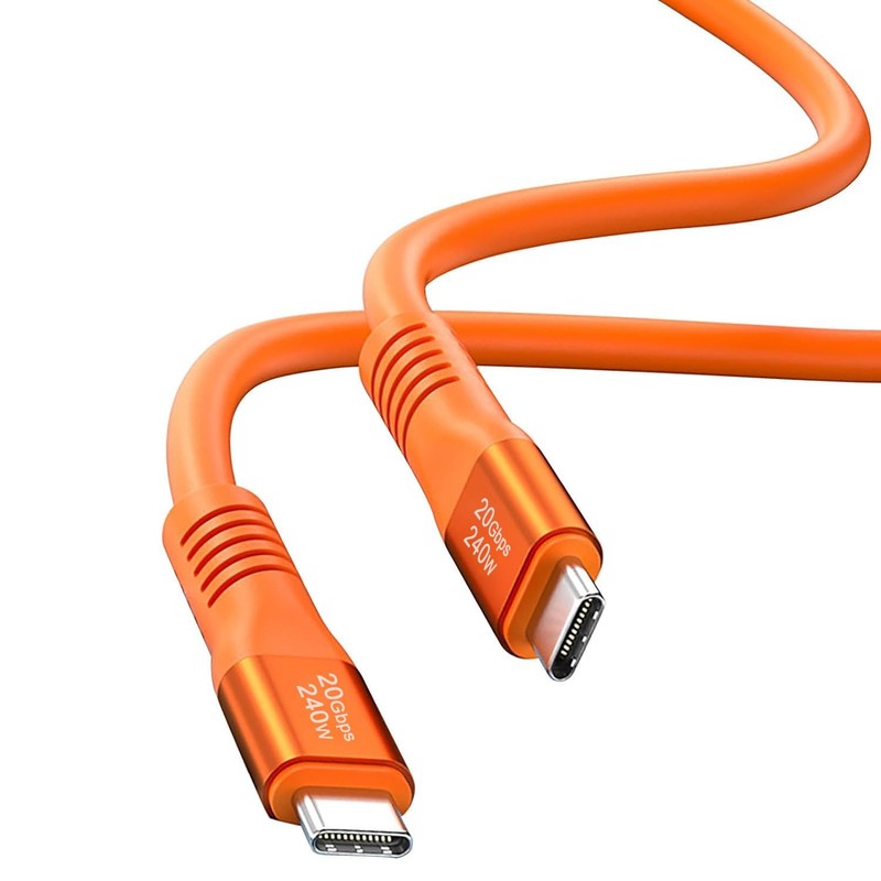 240W USB C to USB C Cable Silicone 6.6FT, USB 3.2 Gen 2 Fast Charging Cable 2…