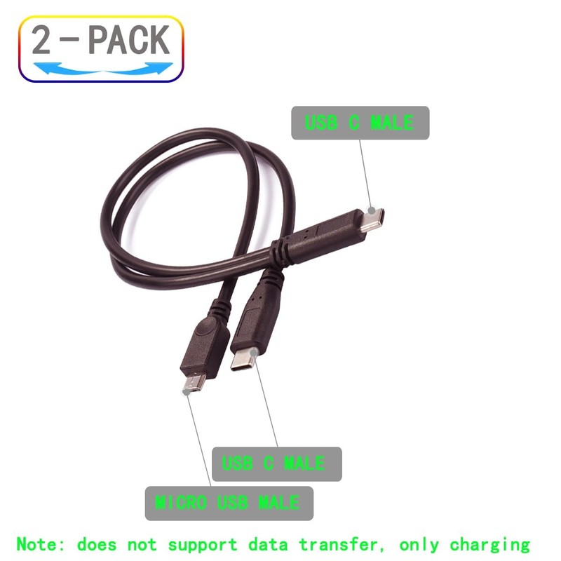 USB and Micro USB Splitter Charging Cable 2 in 1 to and Micro USB Charging Co... gallery