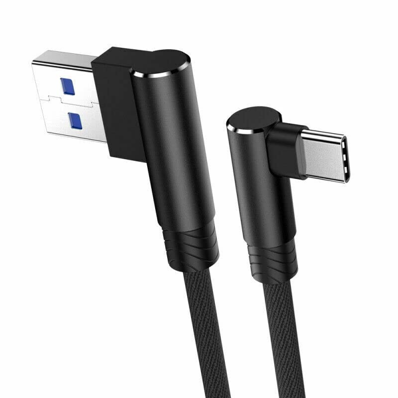 Charger For Samsung iPhone 15 16 Right Angle Braided Type C to A Cable USB Plug