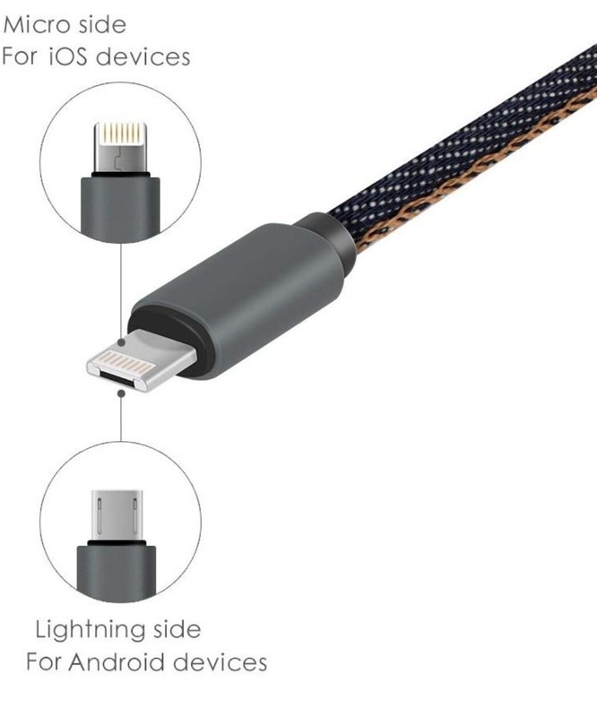 Denim 10ft Micro USB Cable for Android and IOS Devices gallery