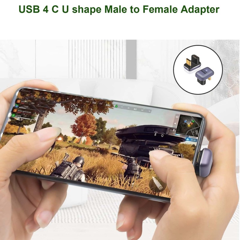 1x U USB C 4 Male to Female Extender Adapter 240W 40Gbps 8K Video Display Laptop gallery