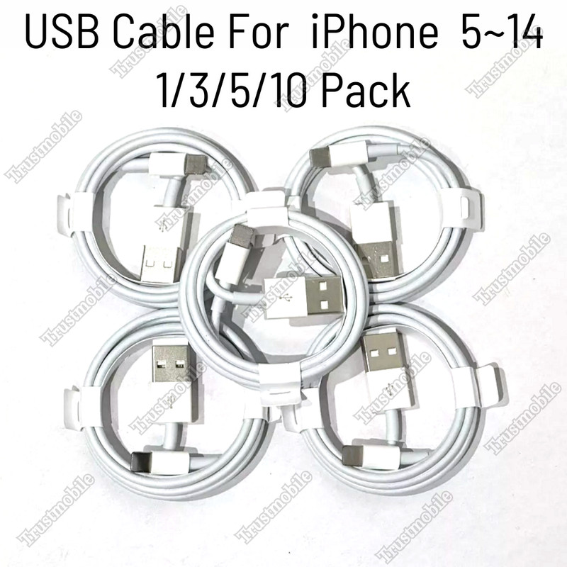 For iPhone 14 13 12 11 X XR 8 7 6 Plus USB Fast Charger Cord Charging Cable Lot