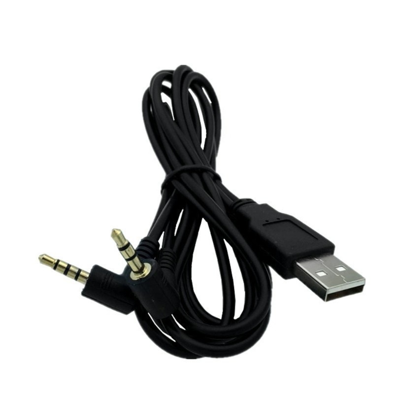 2 in 1 3.5mm Male AUX Jack Cable to USB 2.0 Adapter Cord for Headphones gallery