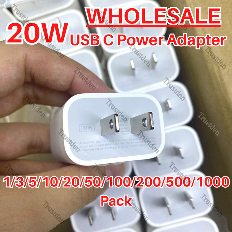 USB-C Type C Block 20W Power Adapter For iPhone iPad Android PD Fast Charger Lot