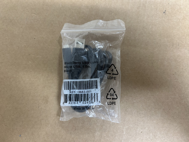 BlackBerry OEM USB to Micro-USB Cable 1.0m Black ASY-18683-001