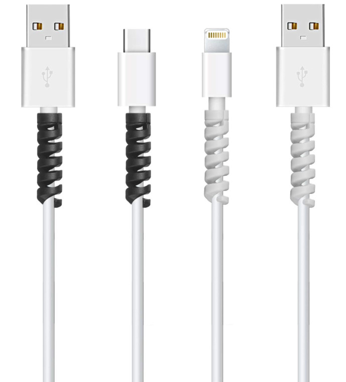 12 Pieces Charging Cable Protector Silicone Spiral Charger Cable Savers for Cord gallery