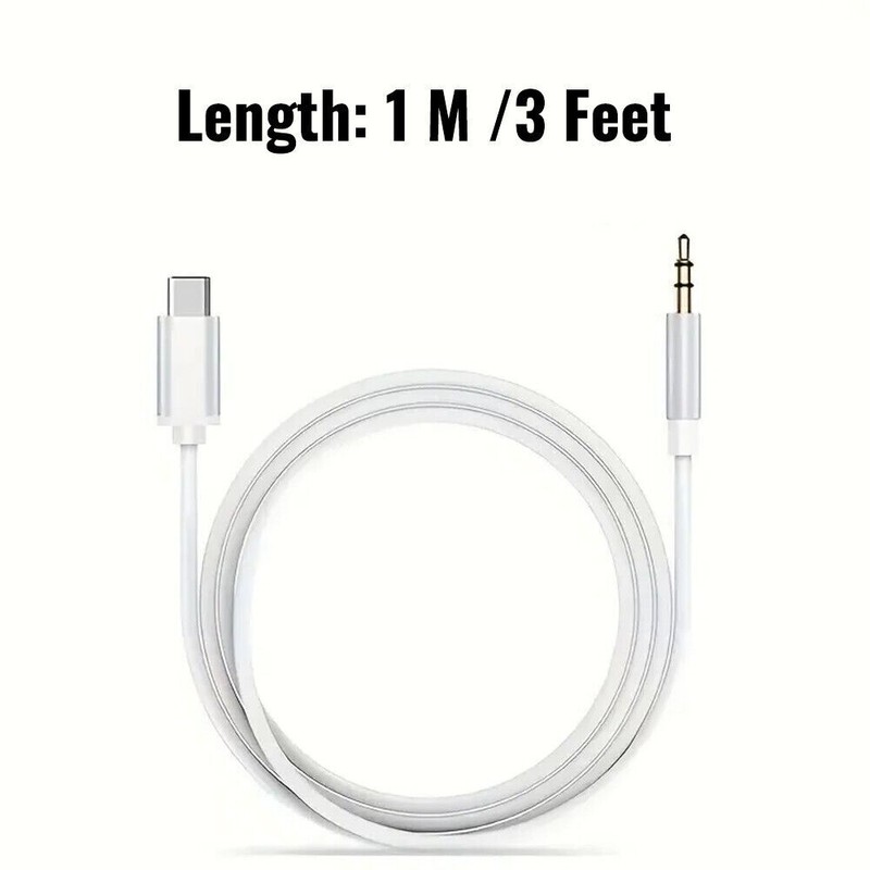 For iPhone 15/Pro/Max/Plus - USB-C to 3.5mm Aux Cable Audio Cord Car Stereo USA gallery