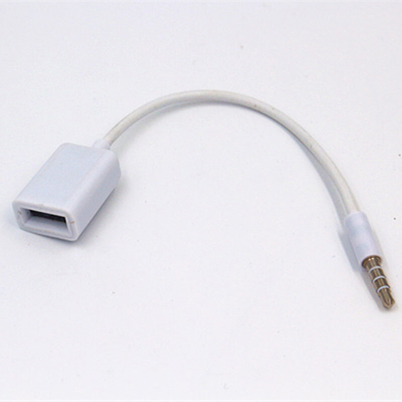 USB 2.0 Type A to 3.5mm Audio Jack Aux Adapter Cable For Car OTG gallery