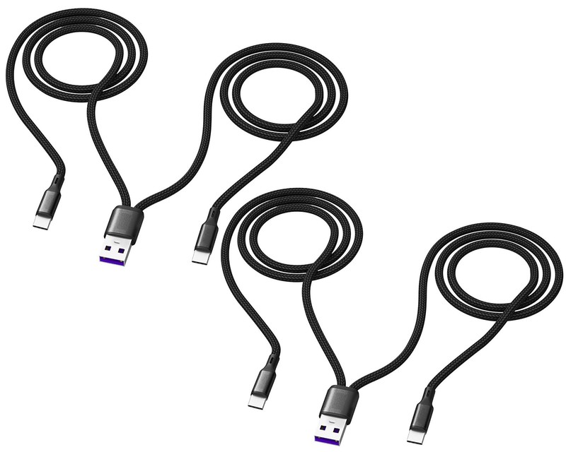 Multi USB Cable 4FT 2Pack,2 in 1 Multiple Charging, 3A Dual Splitter USB Char…