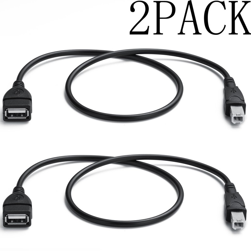 2 Pack Usb 2.0 Cable A Female To Usb B Male Cable For Printer Extender Connectio gallery