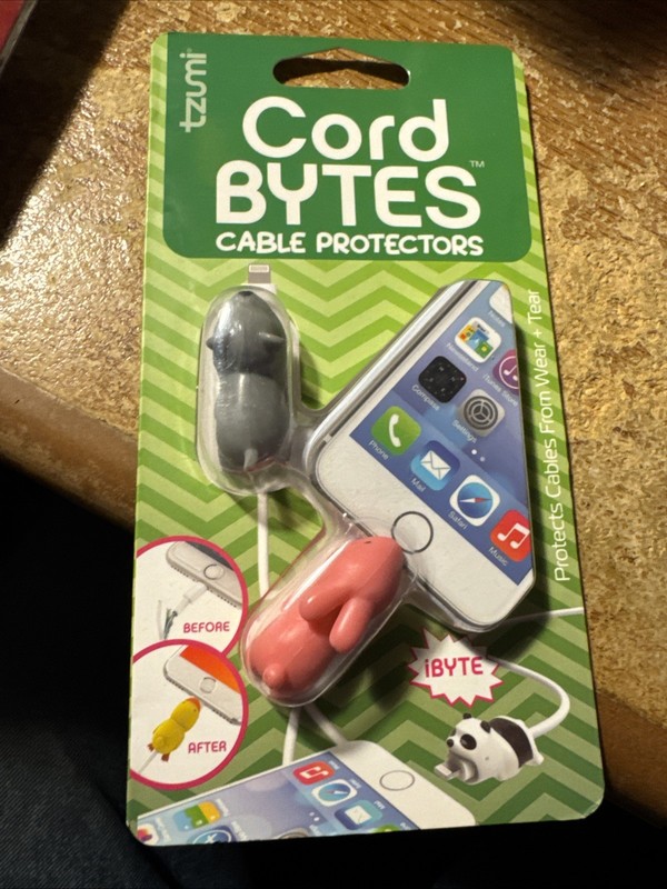 Tzumi ~ iBytes Cable Companion 2 pack- Rabbit And Mouse
