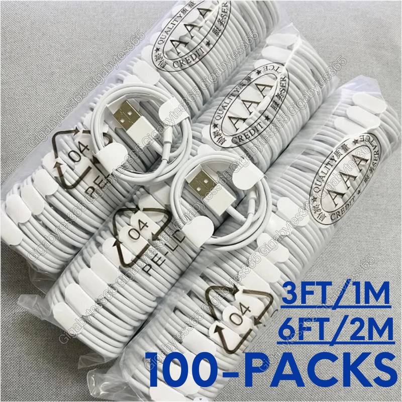 Wholesale 100X 3/6FT USB Charger Cable For Apple iPhone 4 8 SE XR XS 11 12 13 14