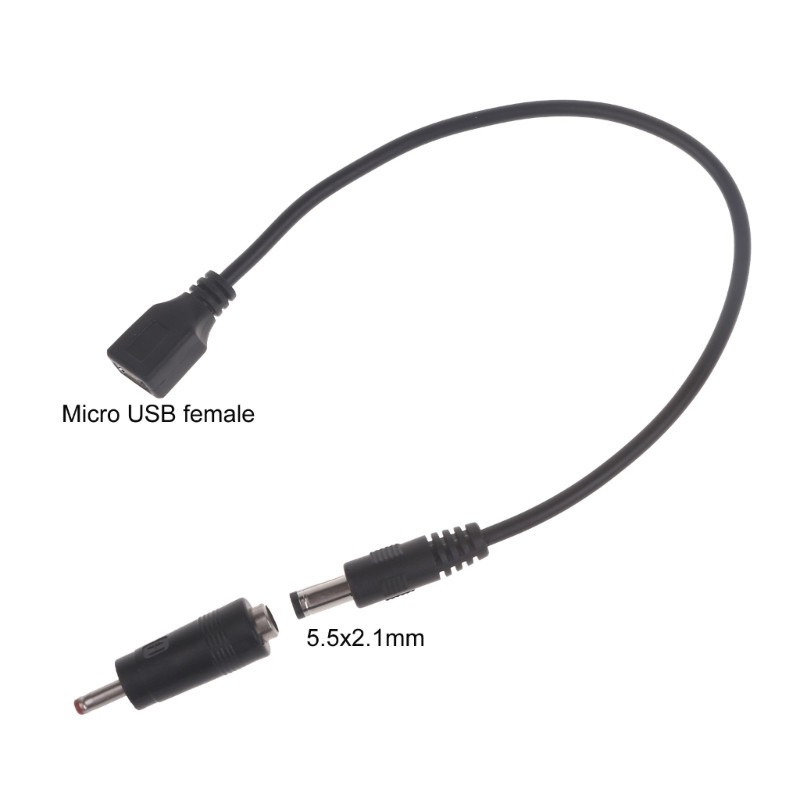 5V Micro USB Female to DC Male Adapter Set for Quick and Easy Charging gallery