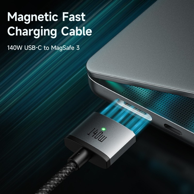 Mcdodo Magnetic Cable PD 140W USB-C to MagSaf* 3 Fast Charge For Macbook Pro Air gallery