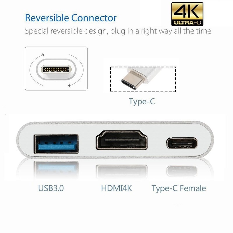 USB-C Type C to HDMI HDTV Cable Phone to TV Adapter For iPhone 16 15 Samsung S26 gallery