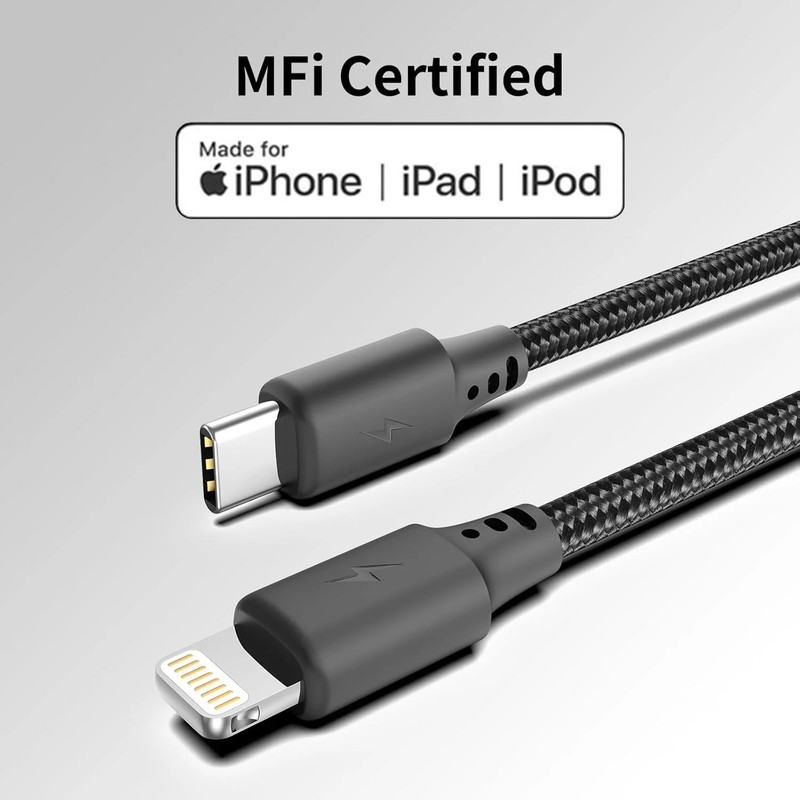 USB C to Lightning Cable 6 inch 3Pack [Apple MFi Certified], Power Delivery iPho gallery