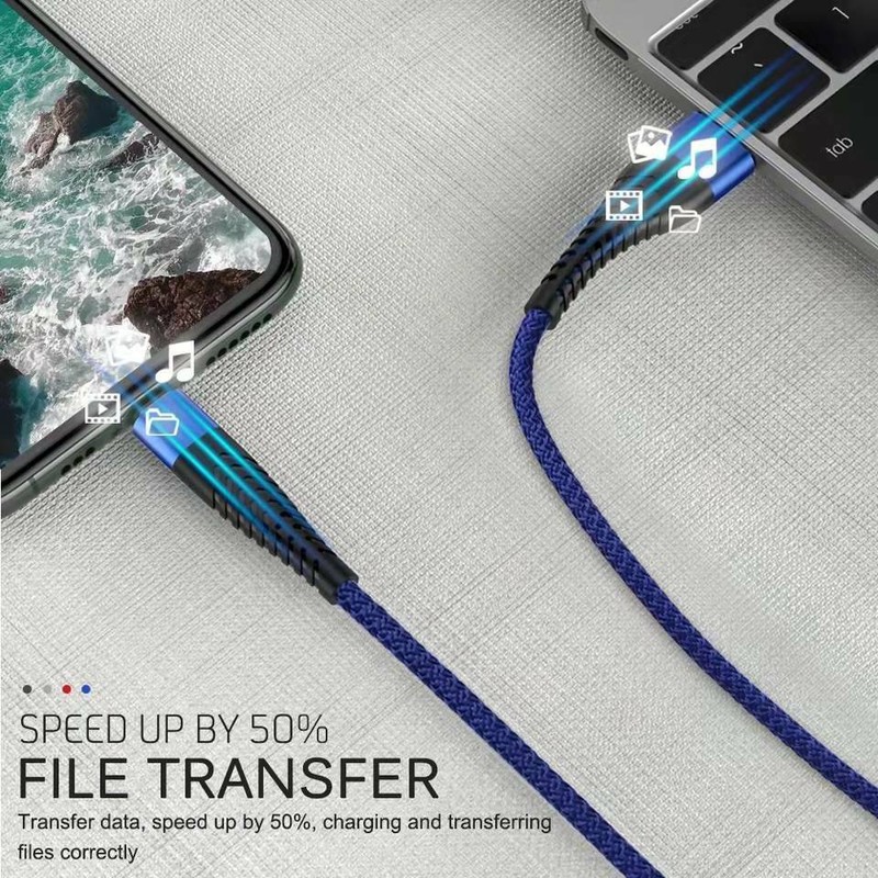Heavy Duty Braided USB C Type-C Fast Charging Data Sync Charger Cable Long Cord gallery