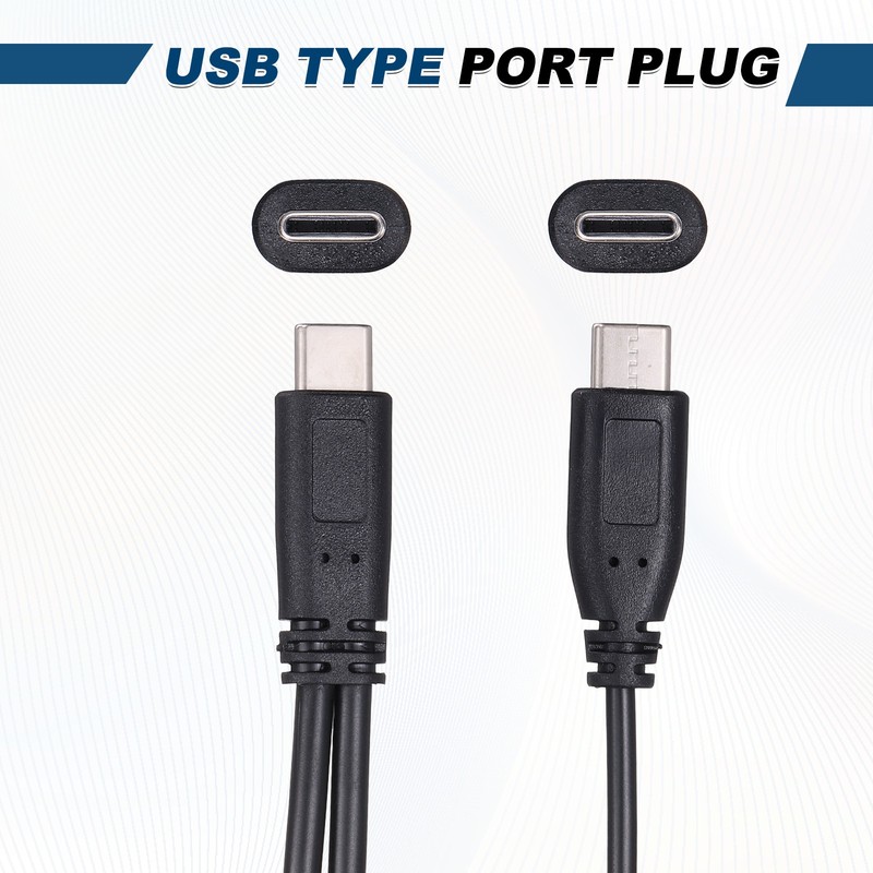 Type C Male to Type C Male 2 in 1 Splitter 11.8" gallery