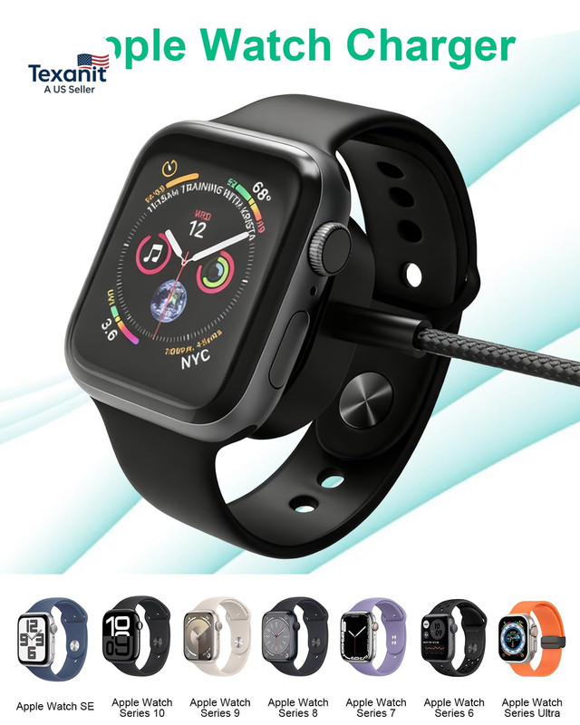 100W 2 USB C Multi Charging Cable for Apple Watch 10FT, USB C Fast Charging Cord gallery