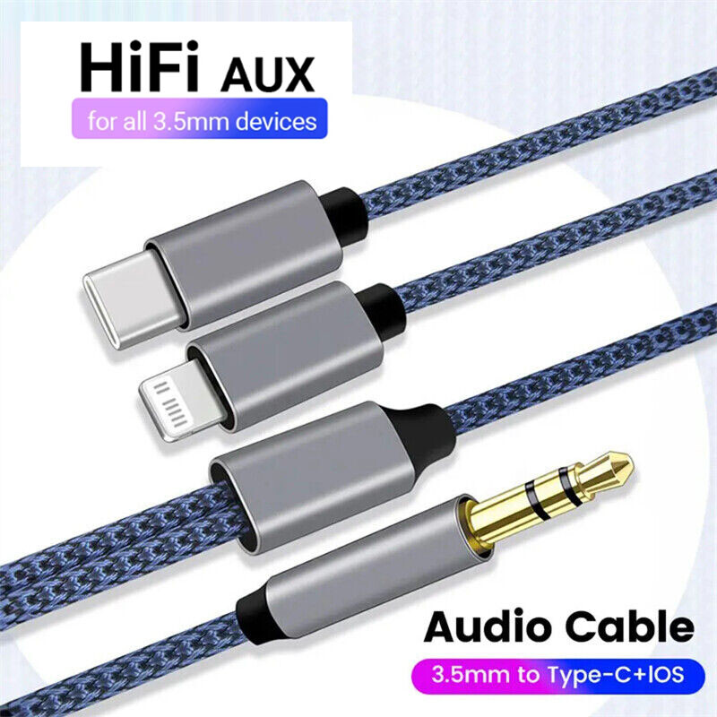 For iPhone to 3.5Mm Car Stereo AUX Cable, Audio Cord For iPhone &Samsung Android