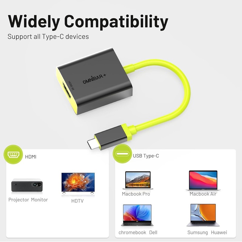 USB-C to HDMI Phone Adapter 4K 1080P HDTV for Android Samsung LG HTC Moto MacPro gallery