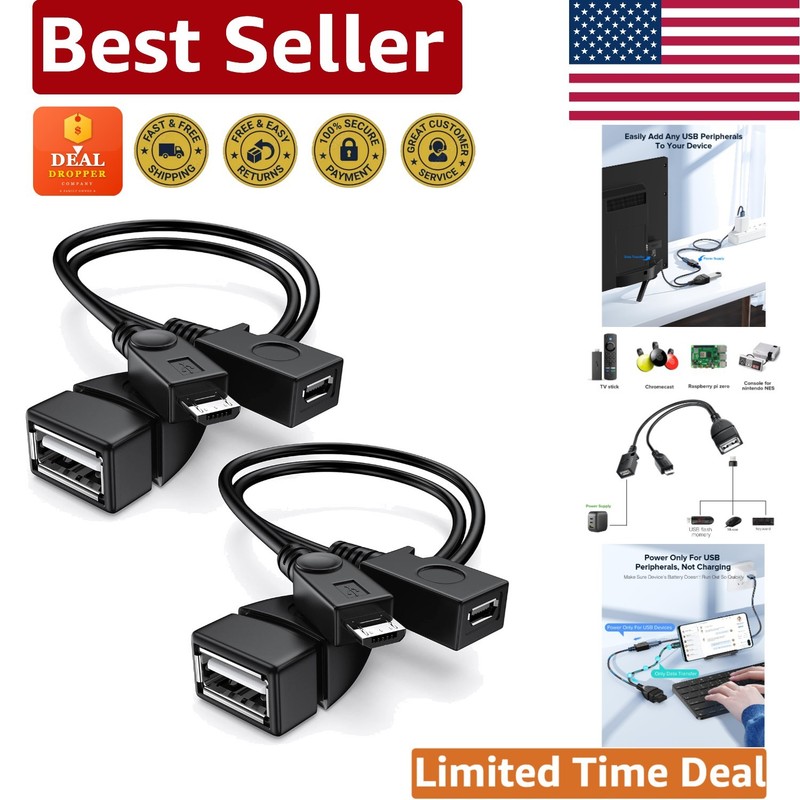 2-in-1 OTG Cable and Power Adapter for Fire Stick/PlayStation Classic