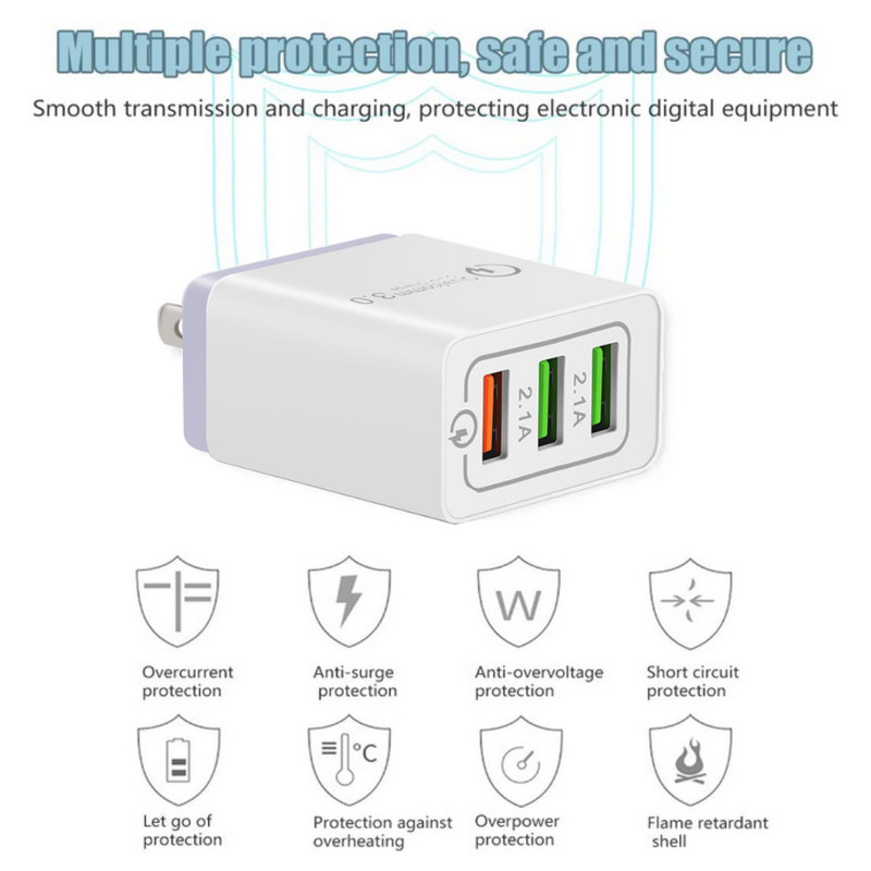 USB Fast Charger Wall Adapter For iPhone 14 13 12 11 SE XR 8 iPad Charging Cable gallery