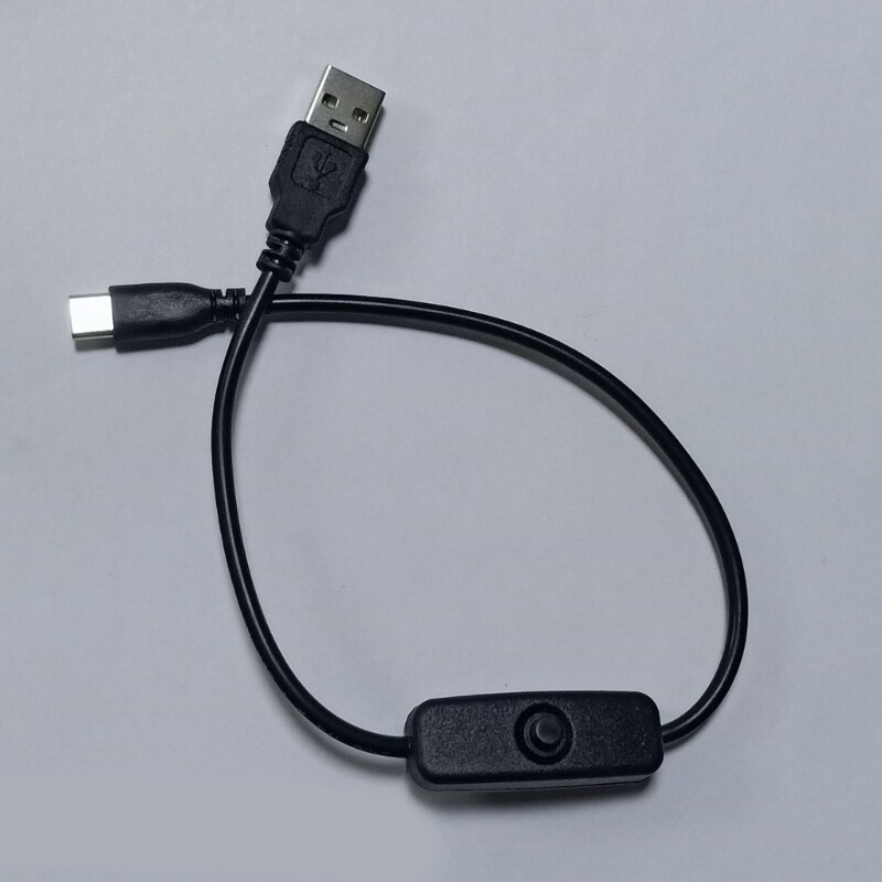 30cm Long USB to Type C Power Cable Extension Wire for LED Light Desktop Fan Toy gallery