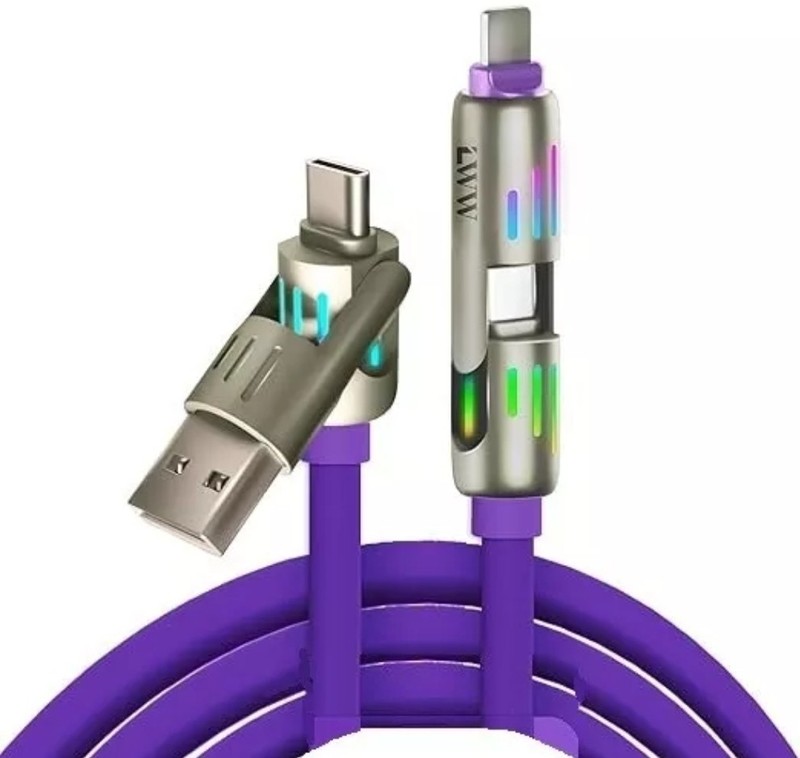 4 in 1 Multi-USB Charging Cable – MAX 240W Fast Charging w/ USB A+ Type-C 3.5ft