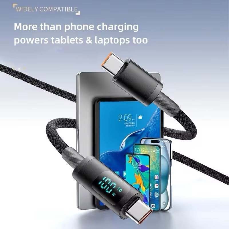 100W USB-C Charging cable| Digital Display | Compatible With IPhone Samsung gallery