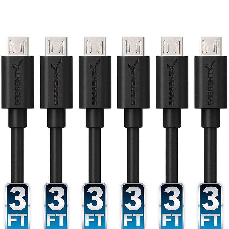 High Speed Micro USB Cables, 3ft Length for Smartphones and Tablets - 6 Pack gallery