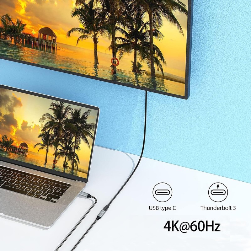 6ft 100W USB C to USB C Cable 4K Video 10Gbps Data 3.1 Gen 2 Monitor Cord gallery