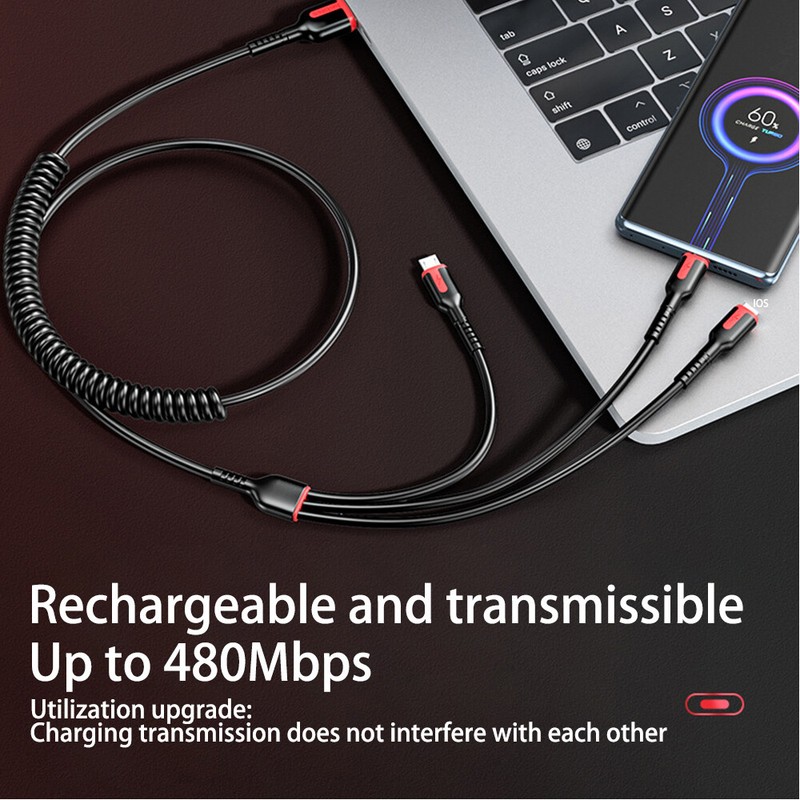 3in1 Multi Head USB Cable Charger Fast Charging Data Sync for iPhone Sumsang US gallery