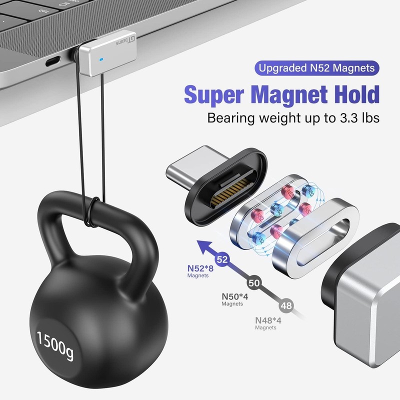 USB C Magnetic Adapter 2 Pack for Fast Charging and Data Transfer gallery